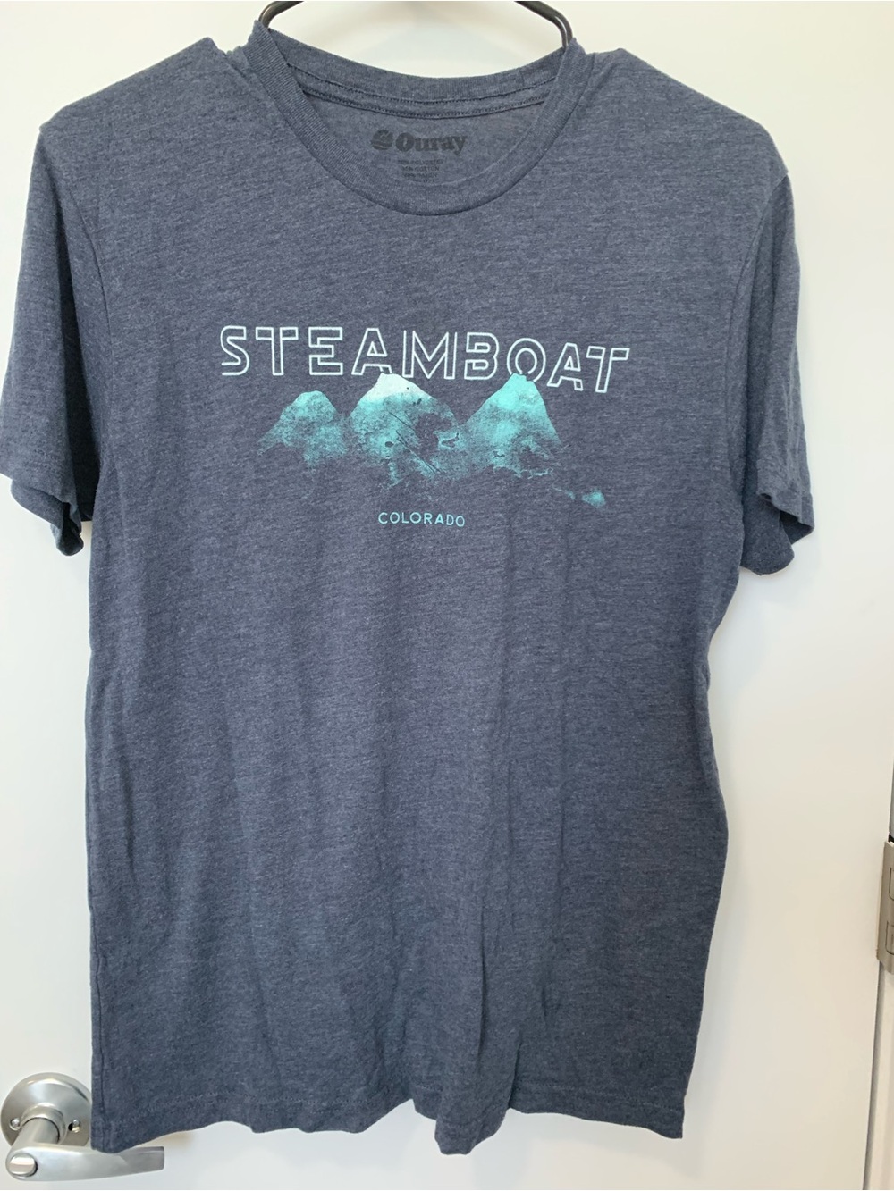 Steamboat Colorado Men's Graphic Tee - Heather Navy